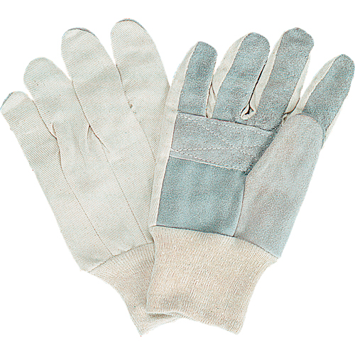 Gants de travail d'usage standard, Grand, Paume en Cuir de vache refendu Infinity Industrial Services Inc.