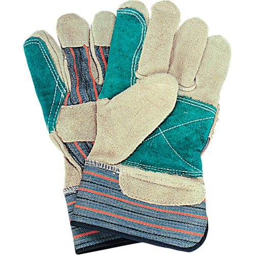 Gants d'ajusteur avec paume double, Grand, Paume en Cuir de vache refendu, Doublure en Coton Infinity Industrial Services Inc.