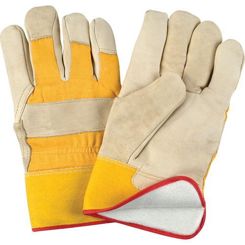 Gant pour ajusteur doubl&eacute;s pour l'hiver r&eacute;sistant &agrave; l'abrasion, Grand, Paume en Cuir fleur de vache, Doublure en Molleton de mousse Infinity Industrial Services Inc.