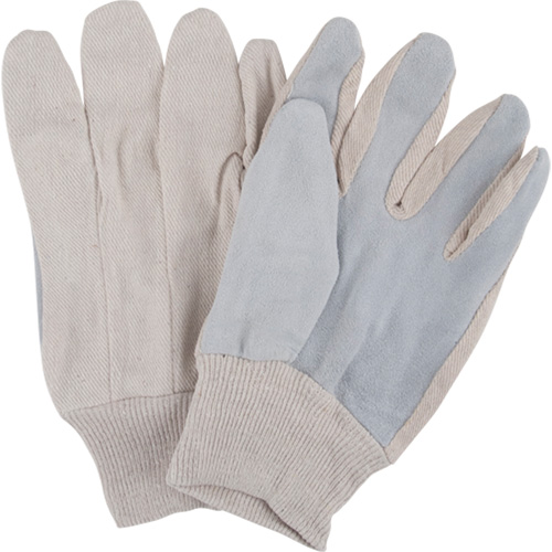 Gants de travail d'usage standard, Grand, Paume en Cuir de vache refendu Infinity Industrial Services Inc.