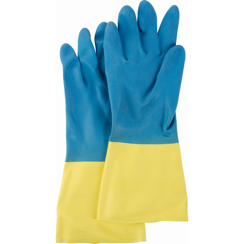 Two Tone NS53 Gloves, Size Medium/8, 13" L, Neoprene/Rubber Latex, Flock-Lined Inner Lining, 28-mil Infinity Industrial Services Inc.