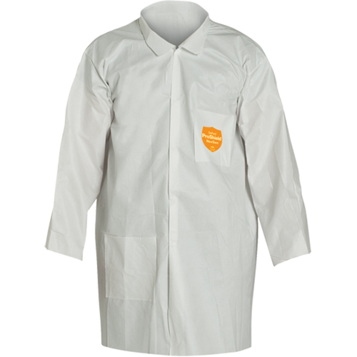 ProShield&reg; 60 Lab Coat, Microporous/Polypropylene, White, Medium Infinity Industrial Services Inc.