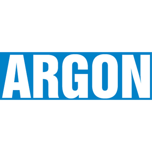 "Argon" Pipe Markers, Self-Adhesive, 2-1/2" H x 12" W, White on Blue Infinity Industrial Services Inc.