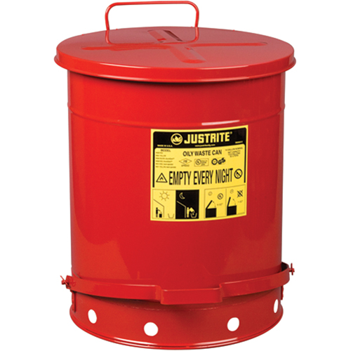 Contenants pour d&eacute;chets huileux, Homologu&eacute; FM/List&eacute; UL, 14 gal. US, Rouge Infinity Industrial Services Inc.