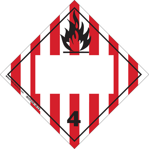 Flammable Solids TDG Placard, Adhesive Vinyl Infinity Industrial Services Inc.