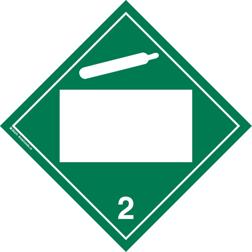 Non-Toxic Gas TDG Placard, Plastic Infinity Industrial Services Inc.