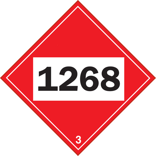 1268 Petroleum Distillates TDG Placard, Plastic Infinity Industrial Services Inc.