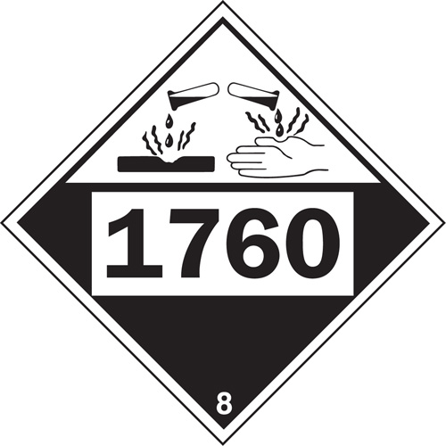 1760 Aluminum Phosphate Corrosive Materials TDG Placard, Plastic Infinity Industrial Services Inc.