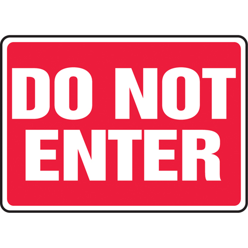 "Do Not Enter" Sign, 10" x 14", Aluminum, English Infinity Industrial Services Inc.
