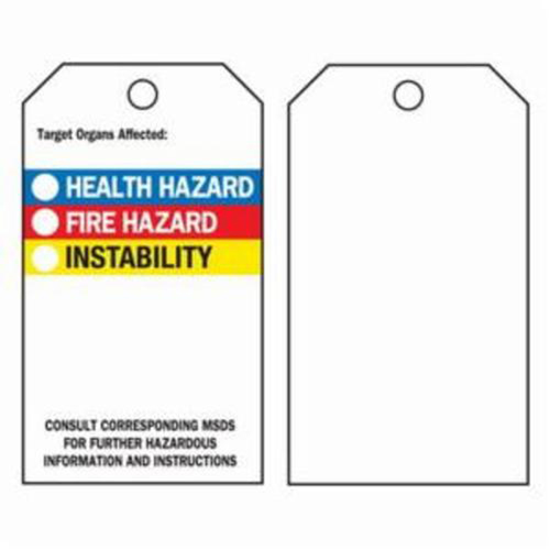 Right-To-Know Tags, Polyester, 3" W x 5-3/4" H, English Infinity Industrial Services Inc.