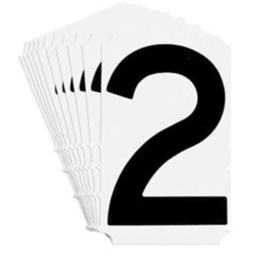 Quick-Align&reg; Individual Gothic Number and Letter Labels, 2, 4" H, Black Infinity Industrial Services Inc.