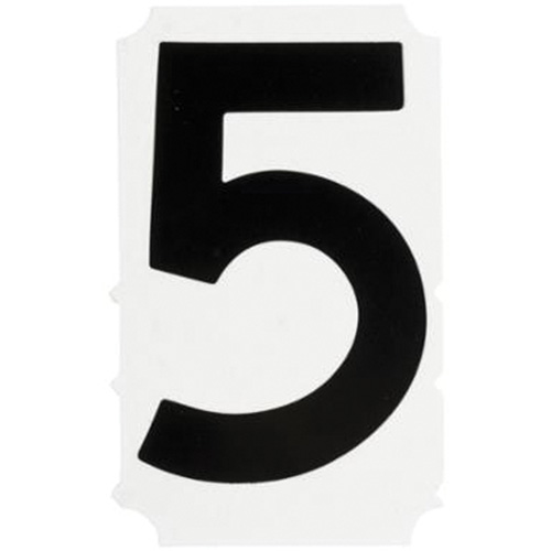 Quick-Align&reg; Individual Gothic Number and Letter Labels, 5, 4" H, Black Infinity Industrial Services Inc.