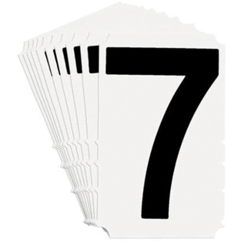&eacute;tiquettes de lettres et chiffres gothiques individuels Quick-Align, 7, 4" h, Noir sur blanc Infinity Industrial Services Inc.