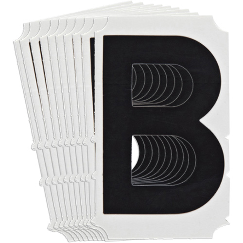 &eacute;tiquettes de lettres et chiffres gothiques individuels Quick-Align, B, 4" h, Noir Infinity Industrial Services Inc.
