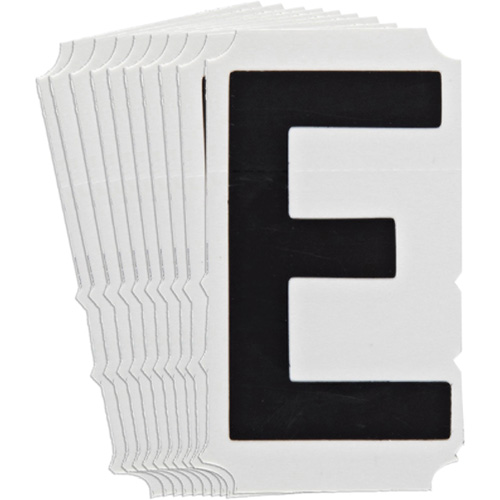 Quick-Align&reg; Individual Gothic Number and Letter Labels, E, 4" H, Black Infinity Industrial Services Inc.