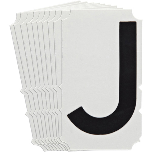 Quick-Align&reg;Individual Gothic Number and Letter Labels, J, 4" H, Black Infinity Industrial Services Inc.