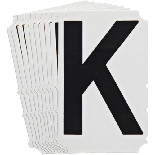 Quick-Align&reg;Individual Gothic Number and Letter Labels, K, 4" H, Black Infinity Industrial Services Inc.