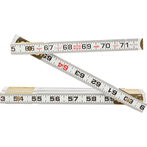 Red End&reg; Flat Reading Rule, 6' L, Wood Infinity Industrial Services Inc.