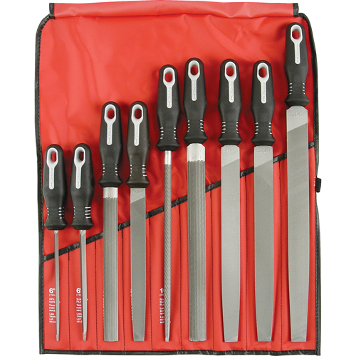 Jeux de 9 limes ergonomiques, 9 pi&egrave;ces Infinity Industrial Services Inc.