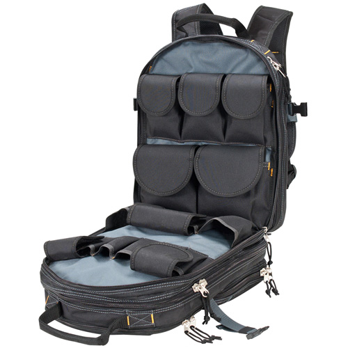 75-Pocket Tool Backpacks, 13" L x 17-1/2" W, Black, Nylon Infinity Industrial Services Inc.