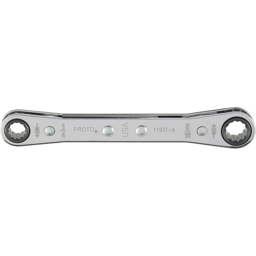 Double Box Ratcheting Wrench, 12 Point, 1/4" x 5/16", Polished Finish Infinity Industrial Services Inc.