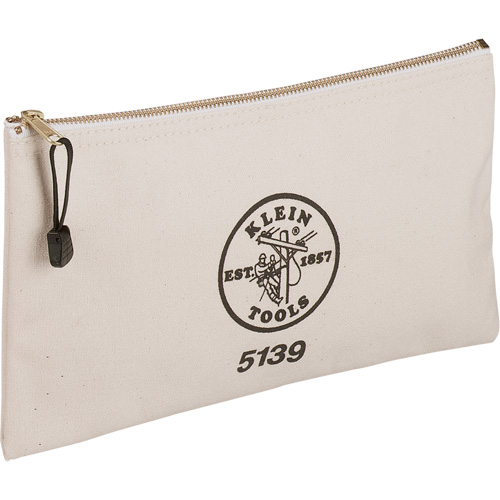 Pochette pour outils avec fermeture &agrave; glissi&egrave;re, Toile, 1 pochettes, Beige Infinity Industrial Services Inc.