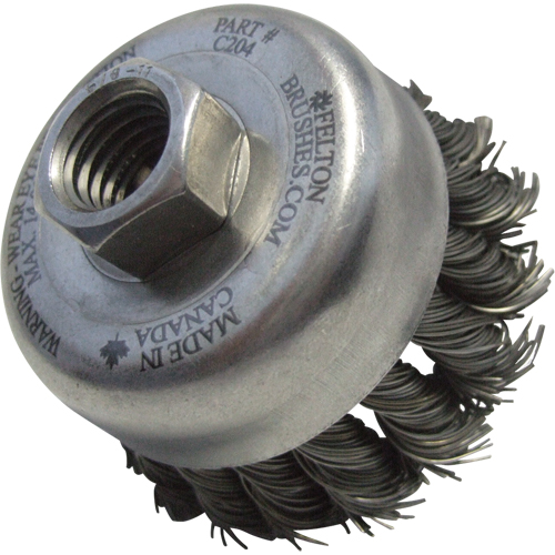 Brosses-boisseau &agrave; fils nou&eacute;s, 5" dia. x 5/8"-11 arbre Infinity Industrial Services Inc.