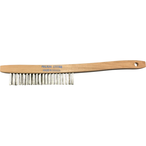 Brosses de nettoyage &agrave; manche recourb&eacute;, Acier inoxydable, 3 x 19 rangs de fils, Longueur 14" Infinity Industrial Services Inc.