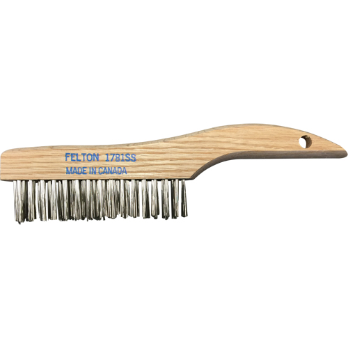 Brosses de nettoyage &agrave; manche en patin, Acier inoxydable, 4 x 16 rangs de fils, Longueur 10" Infinity Industrial Services Inc.