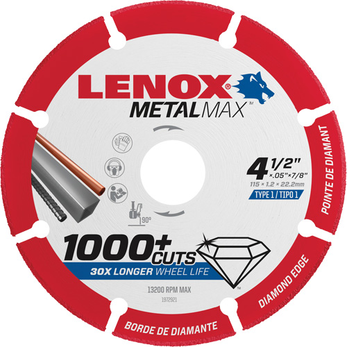 Lames de scie circulaire Metalmax, 4-1/2", Pour M&eacute;tal/Non ferreux Infinity Industrial Services Inc.