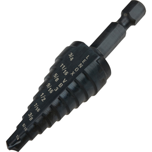 Foret &eacute;tag&eacute; no 3, 1/4" - 3/4", Incr&eacute;ments de 1/16", Acier rapide Infinity Industrial Services Inc.