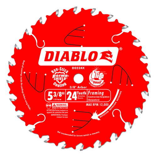 Lame de scie circulaire, 5-3/8", 24 dents, Pour Bois Infinity Industrial Services Inc.