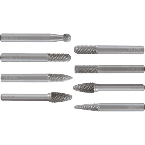 AllSteel Carbide Burr Set, 8 Pieces Infinity Industrial Services Inc.