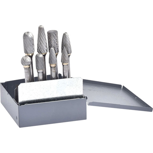 Jeu de fraises en carbure &agrave; double coupe, 8 morceaux Infinity Industrial Services Inc.