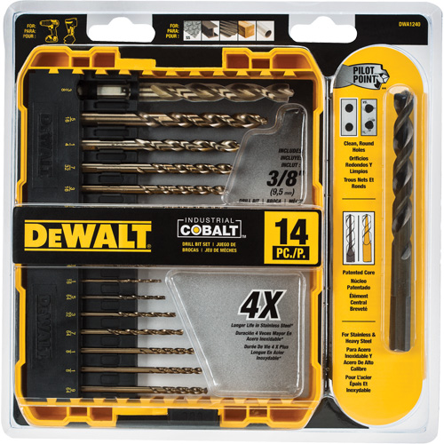 Pilot Point&reg; Industrial Drill Bit Set, 14 Pieces, Cobalt Infinity Industrial Services Inc.