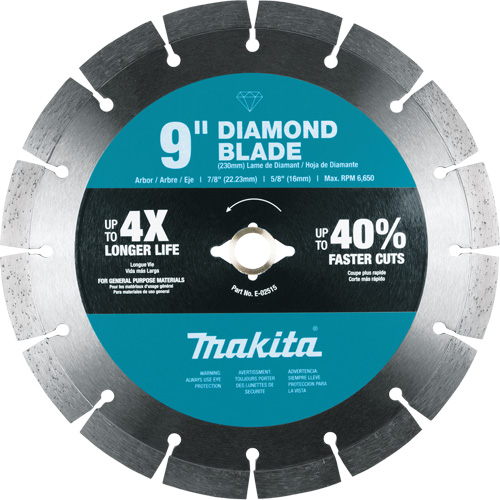 Lame diamant &agrave; bordure segment&eacute;e Infinity Industrial Services Inc.