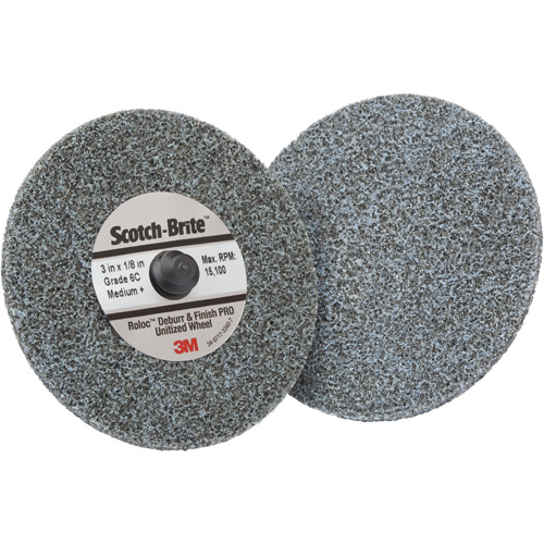 Roloc Deburr & Finish Pro TR Unitized Wheel, 3" x 1/8", Medium Grit, Ceramic Infinity Industrial Services Inc.