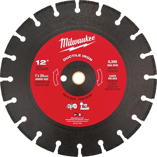 Circular Saw Blade, 12", Ductile Iron Use Infinity Industrial Services Inc.
