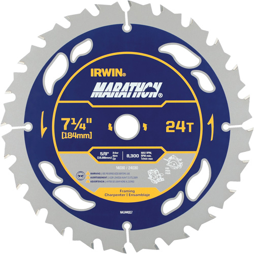 Lame de scie circulaire Marathon, 7-1/4", 24 dents Infinity Industrial Services Inc.