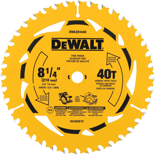 Cross Cutting Circular Saw Blade, 8-1/4", 40 Teeth, Wood Use Infinity Industrial Services Inc.