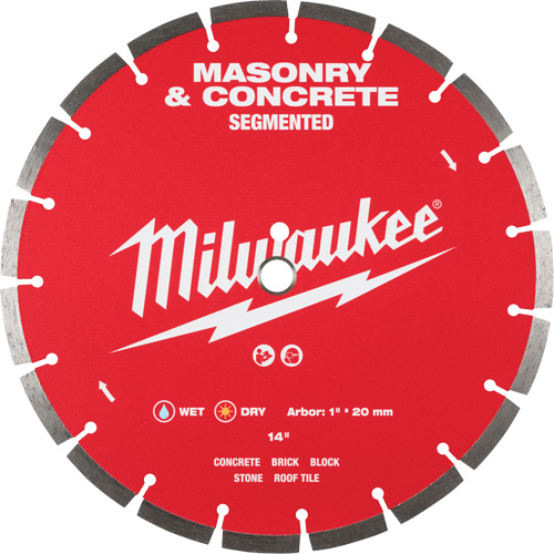 Segmented Masonry & Concrete Diamond Blade, 14", Stone/Concrete/Brick/Tile Use Infinity Industrial Services Inc.