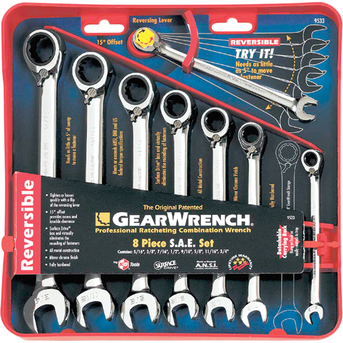 Reversible Wrench Set, Combination, 8 Pieces, Imperial Infinity Industrial Services Inc.