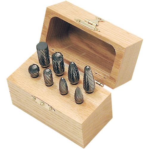 CBK-8 Carbide Bur Set in Wooden Box, 8 Pieces Infinity Industrial Services Inc.