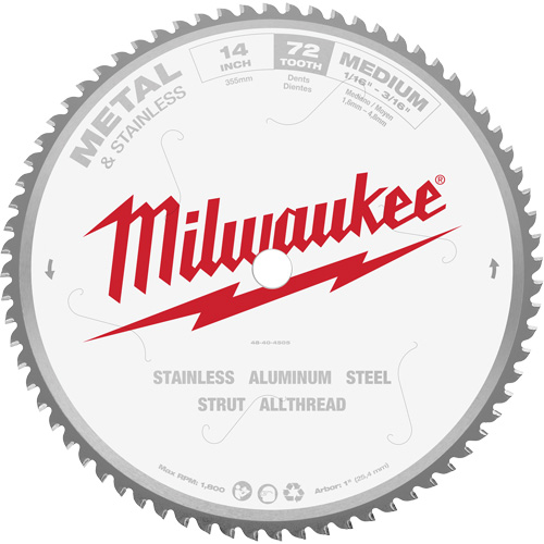 Endurance&reg; Circular Saw Blade, 14", 72 Teeth, Metal Use Infinity Industrial Services Inc.