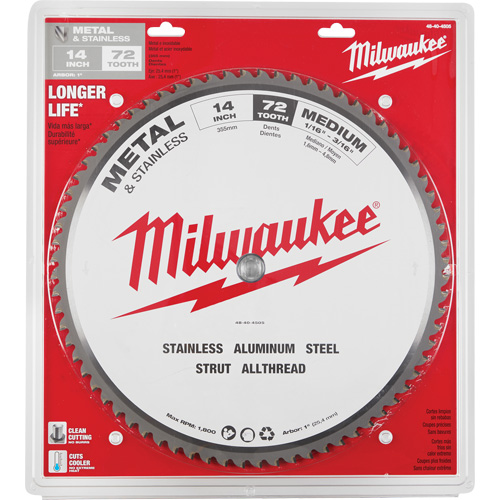 Endurance&reg; Circular Saw Blade, 14", 72 Teeth, Metal Use Infinity Industrial Services Inc.