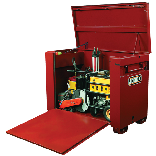 Coffre grande capacit&eacute; avec panneau frontal ouvrant, 60" x 31" x 45", Acier, Rouge Infinity Industrial Services Inc.
