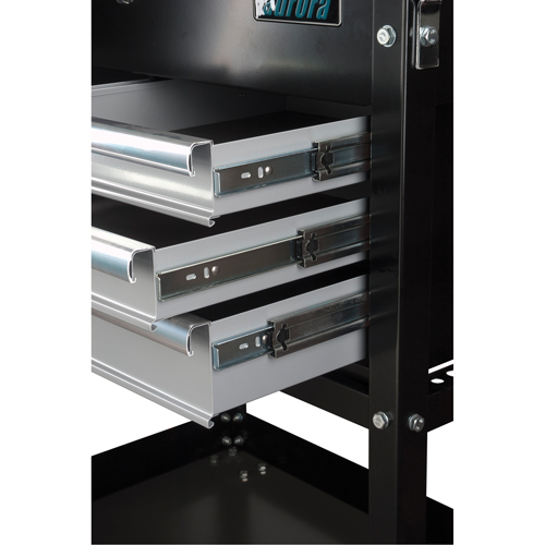 Utility Cart, 4 Drawers, 18" L x 33" W x 39" H, Black Infinity Industrial Services Inc.