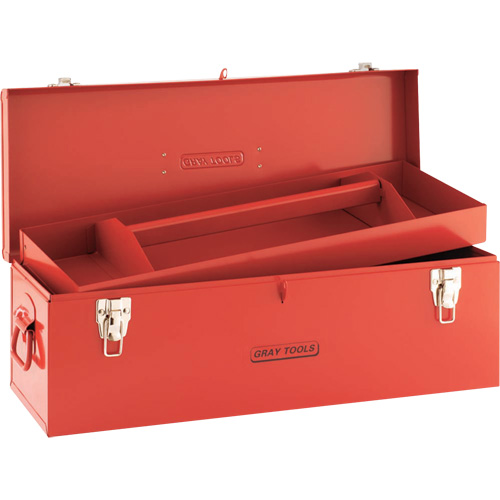 Tool Box, 10-3/4" D x 25-1/2" W x 10" H, Red Infinity Industrial Services Inc.