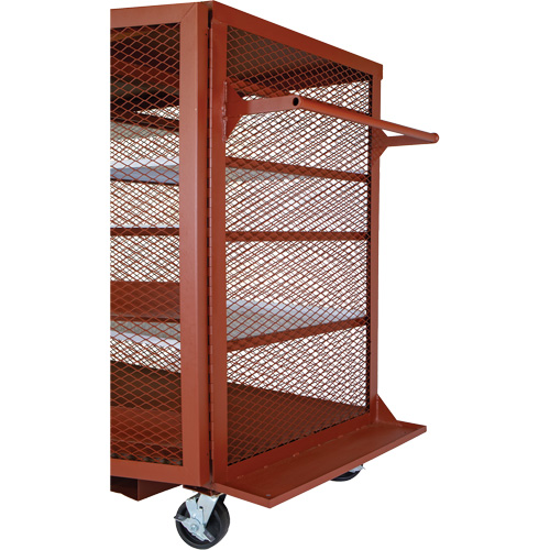 Mobile Mesh Cabinet, Steel, 49 Cubic Feet, Red Infinity Industrial Services Inc.
