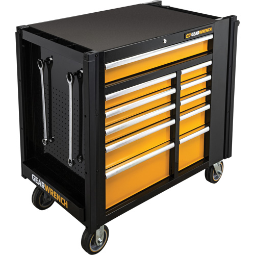 Chariot &agrave; outils &eacute;lectrique, 11 tiroirs, 42-1/2" la x 24-7/16" p x 41" h, Noir/Orange Infinity Industrial Services Inc.